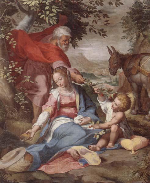 The rest on the flight into egypt, unknow artist